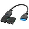 MEIRIYFA Motherboard USB3.0 19PIN Splitter 1 to 2 Extension Cable,USB