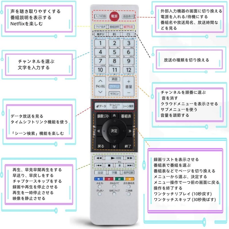 TV Remote Control Universal Replacement for Toshiba Regza LCD TV