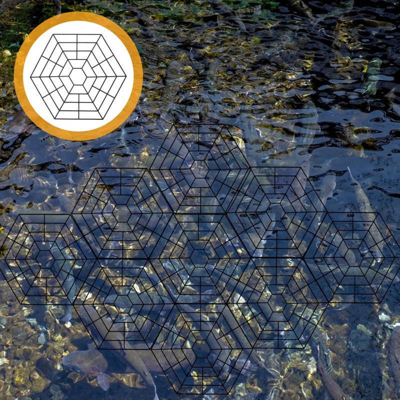 DOITOOL Six Angle Fish Protector Pond Nets 10.55X10.55 Inch Durable