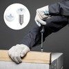 Semrien 120 Pcs White Screws, #8 x 1/2" White Self