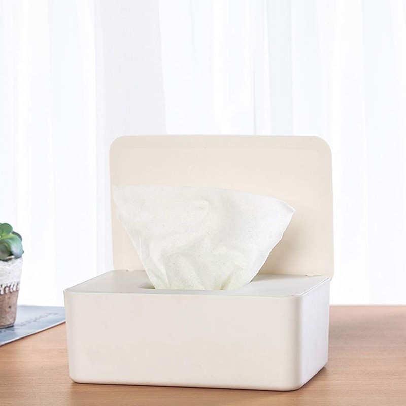 tegongse Wipes Holder with Lid, Wet Wipe Dispenser, Tissue Box