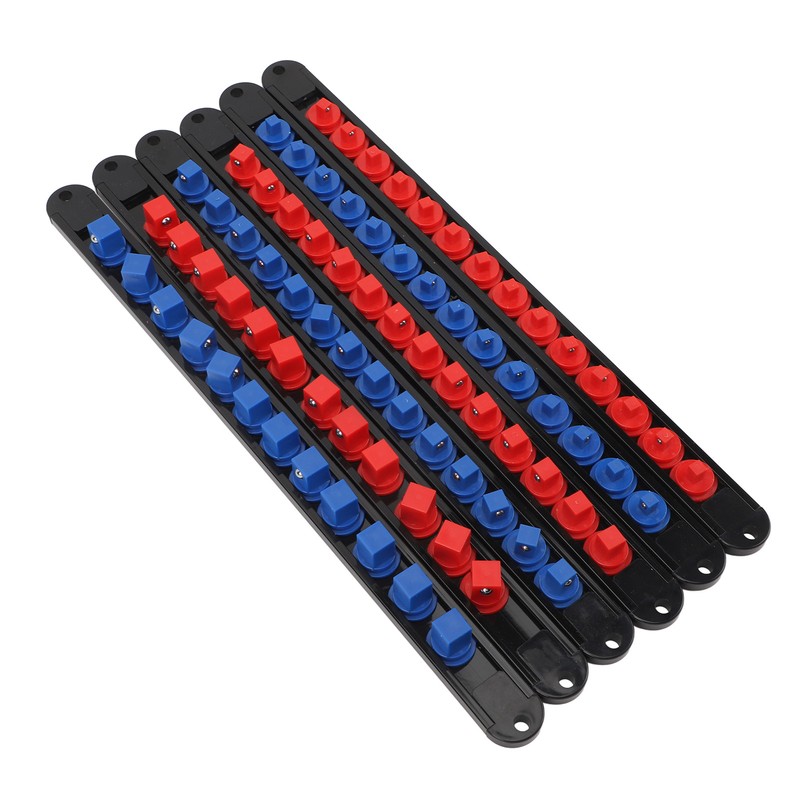 6pcs Socket Organizer 360° Swivel Removable End Cap 1/4 Inch