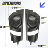 KUAFU 6.5" Door Speaker Pods Assembly Compatible with 2017-2025 Can