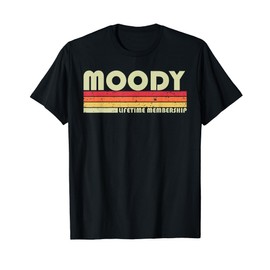 MOODY Surname Funny Retro Vintage 80s 90s Birthday Reunion T-Shirt