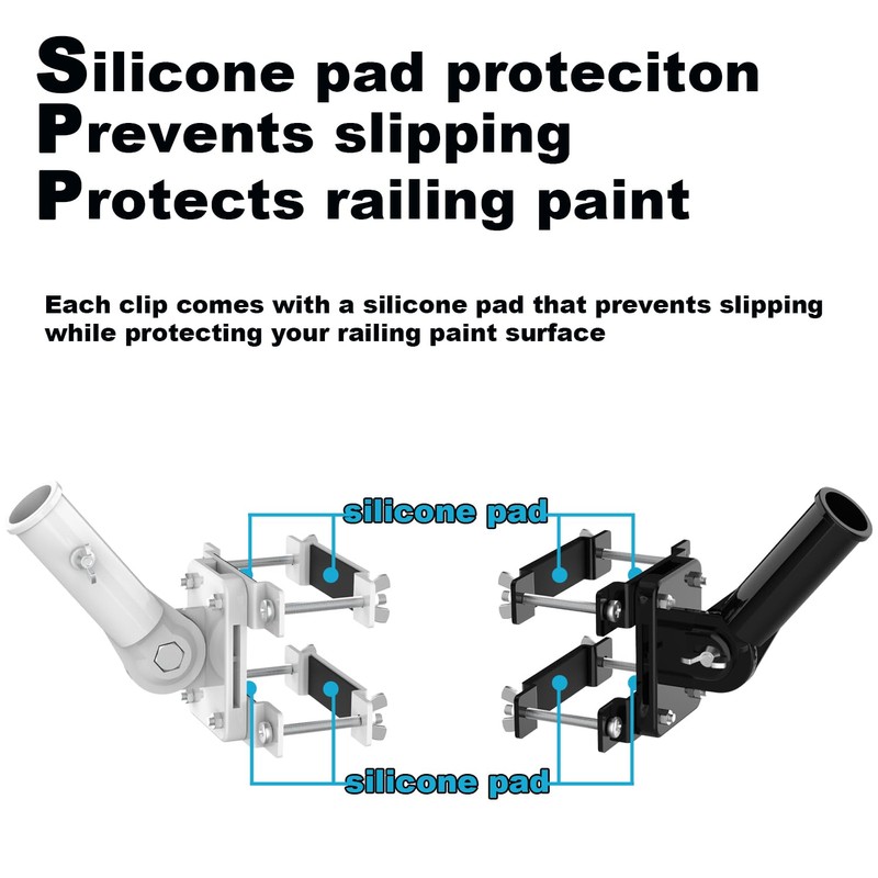 No Drilling Flag Pole holder for Railing, Flag Pole Mount