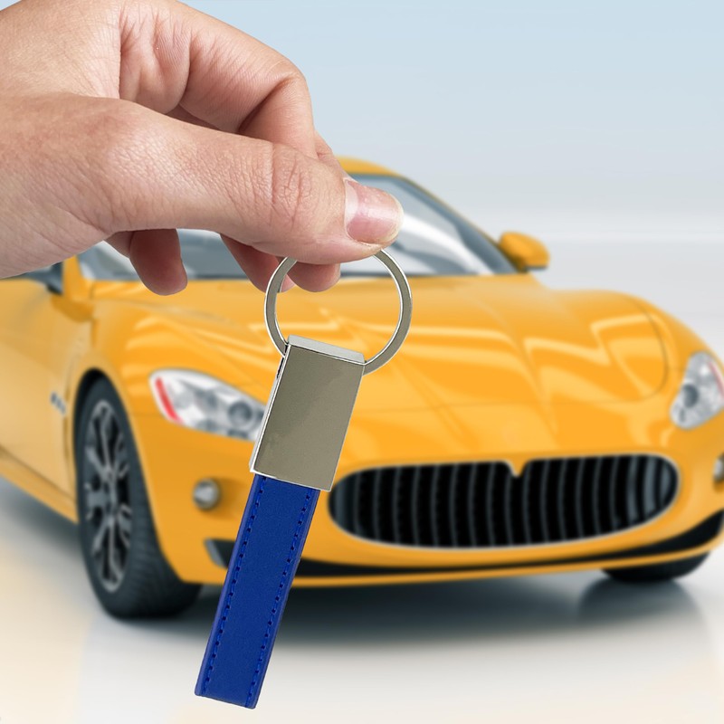 pubblimania Elegant PU Leather Keyring with Ring Useful for House