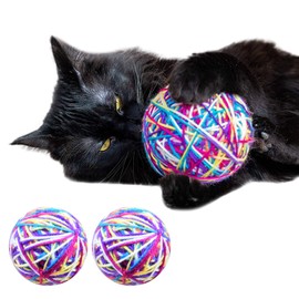 KUVEELA PET Cat Toy, Cat Supplies, Ball, Cat Toy, Plush, Play, Stress Reliever (Set of 2)