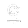 ck-tuerbeschlaege Stick-on Handle Shell Stainless Steel Look Round 70 x