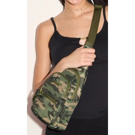 Victoria's Secret Victoria’s Secret Pink Camo 12" Nylon Sling Backpack Adjustable Crossbody Strap!