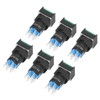 25PCS Push Button Switch with Light 16mm Square Self Locking