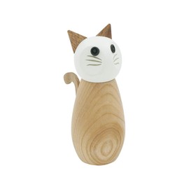Peterson Housewares Cat Salt or Pepper Mill - Wooden Spice Grinder