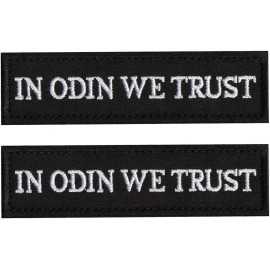 qps in Odin We Trust Vikings God Embroidered Patch -2PC iron on or sew on  3.75"x1"