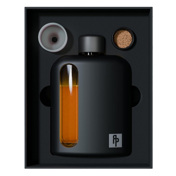 Ragproper Modern Glass Hip Flask for Men with Cork &