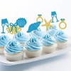 GXSOVSO Wedding Cupcake Toppers, Coastal Bachelorette Decor, Ocean Bridal Shower