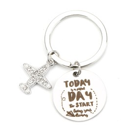 SHTALHST Airplane Keychain, Travel Keychains, Pilot Keycharm, Plane Keycharms, Airplane Key Chain