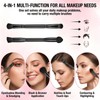 2 Pcs Black Dual Ended Hairline Brushes with Sponge Tip