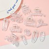 Pack Of 10 Clear Acrylic Hair Clips Hair Accessories Clear