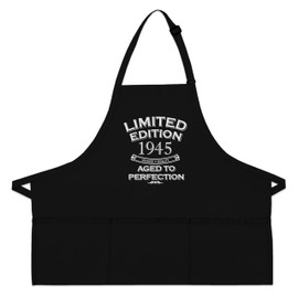 DCG PRINTWEAR 80th Birthday Gift for Men – Born in 1945 Novelty Apron for Grandpa, Dad, or Husband – Funny 80 Years Old Cooking or BBQ Apron