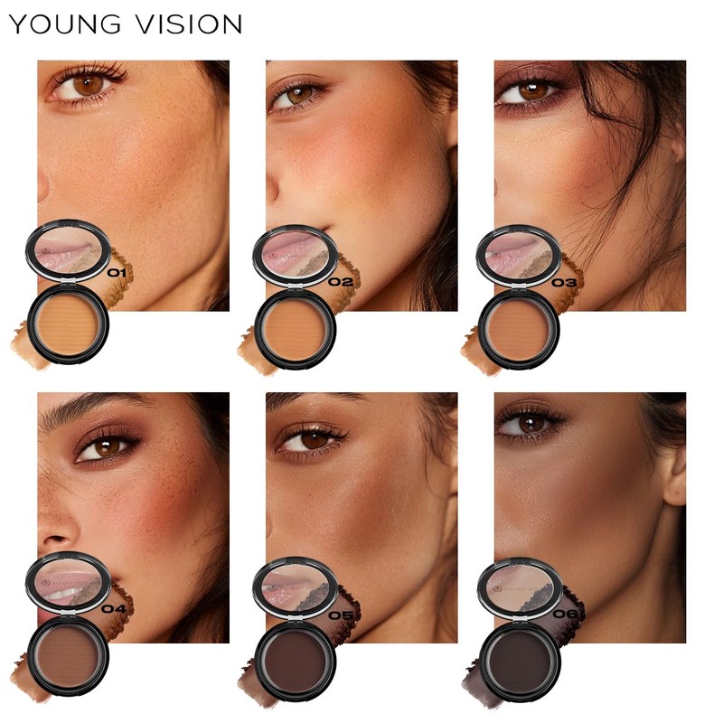 YOUNG VISION Deep Dark Matte Powder Bronzer for Deep Skin,