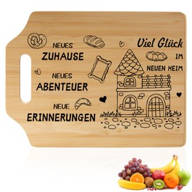 Housewarming Gift - Bamboo Chopping Board, Housewarming Gift Home, Gift for Topping Party, Housewarming Gifts House for Girlfriend Colleagues, New Home Gifts (Housewarming Gifts)
