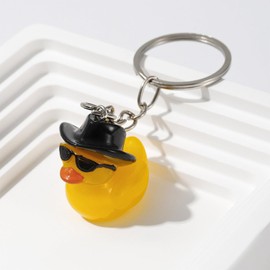 L0famy Duck Bag Charm, Funny Keyring Resin Duck Charm Gifts, Novelty Keyring Cute Animal Keychain, Hanging Schoolbag Car Pendant, Key Chain Gift for Women