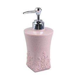 Fenteer Soap Dispenser Plastic 400ml, Refillable Liquid Hand Soap Dispenser for Bathroom, Kitchen Soap Dispenser, Pink Color