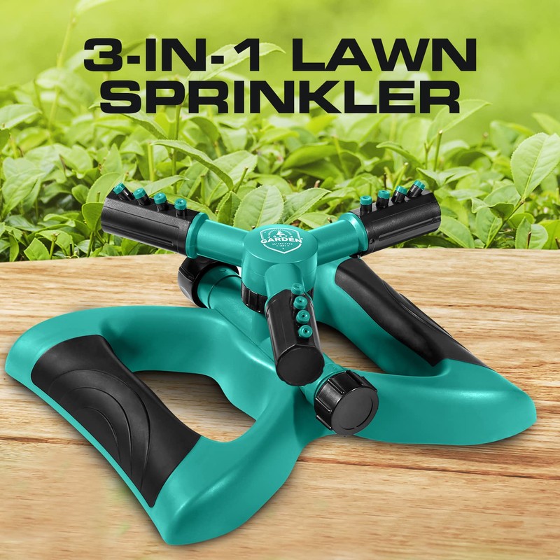 Joeys Sprinkler for Yard, Rotating Garden Sprinkler for Large Area