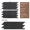12 Sheets Black Peel and Stick Backsplash, Brushed Metal Subway
