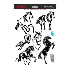 Avisa Car Tattoo Sticker Mustang Set 19 x 28 cm