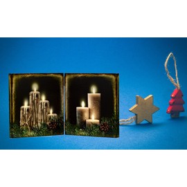 Oak Street Wholesale OSW Light up LED Candle Canvas Art Folding Tabletop Decor