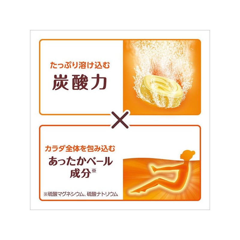 Kao Bub Blissful Citrus Meguri Bath, Carbonated, Bath Salt, Pack