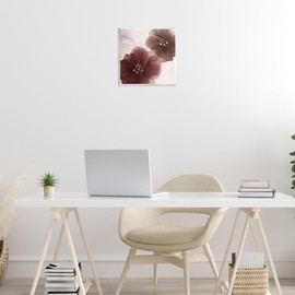 Stupell Industries Cocoa Butter Flower Pair Wall Plaque Art Design by Annabelle Hall, 12 x 12