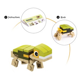 IAMGlobal 12 in 1 Mini Building Blocks Animals, Assorted Toy Animal, Building Blocks Stem Toys, Party Favor for Kids, Goodie Bags, Birthday, Carnival Prizes