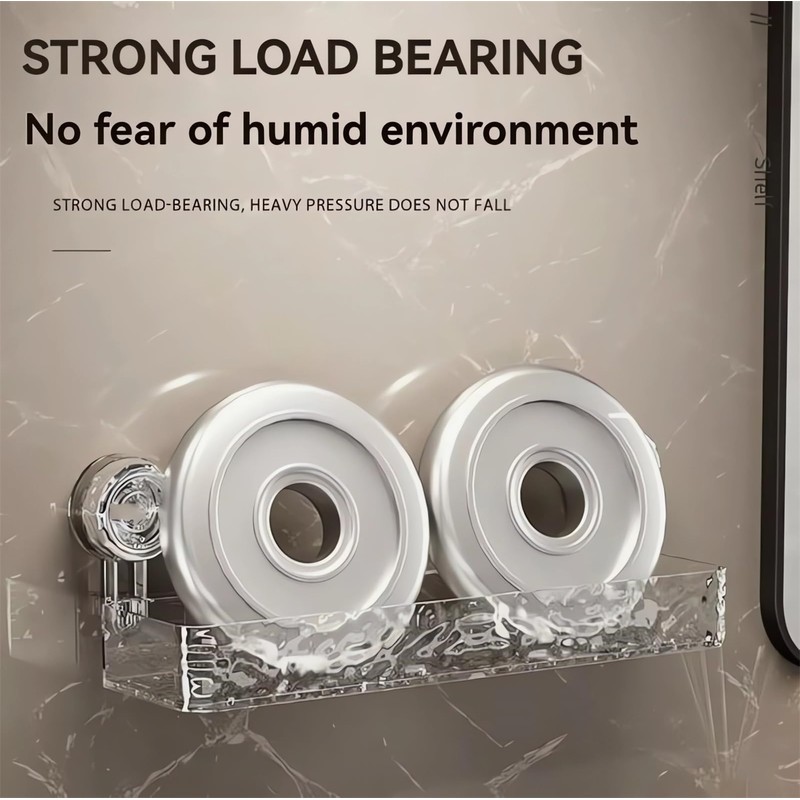Corrugated Suction Cup Storage Holder Corner Shower Caddy Large Organizer