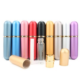 Paquete de 10 inhaladores nasales de aluminio para aceites esenciales, inhaladores nasales de aluminio en blanco recargables personales con mechas de 