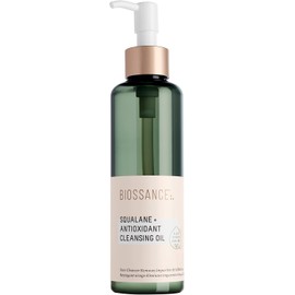Biossance Escualano + aceite limpiador antioxidante. Aceite facial ligero limpia profundamente en los poros, elimina el maquillaje e hidrata la piel. Para todo tipo de piel (6.7 oz)