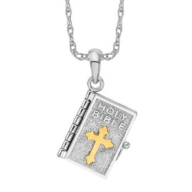 Ice Carats Designer Jewelry USA 925 Sterling Silver Lords Prayer Bible Necklace - Pendant Only