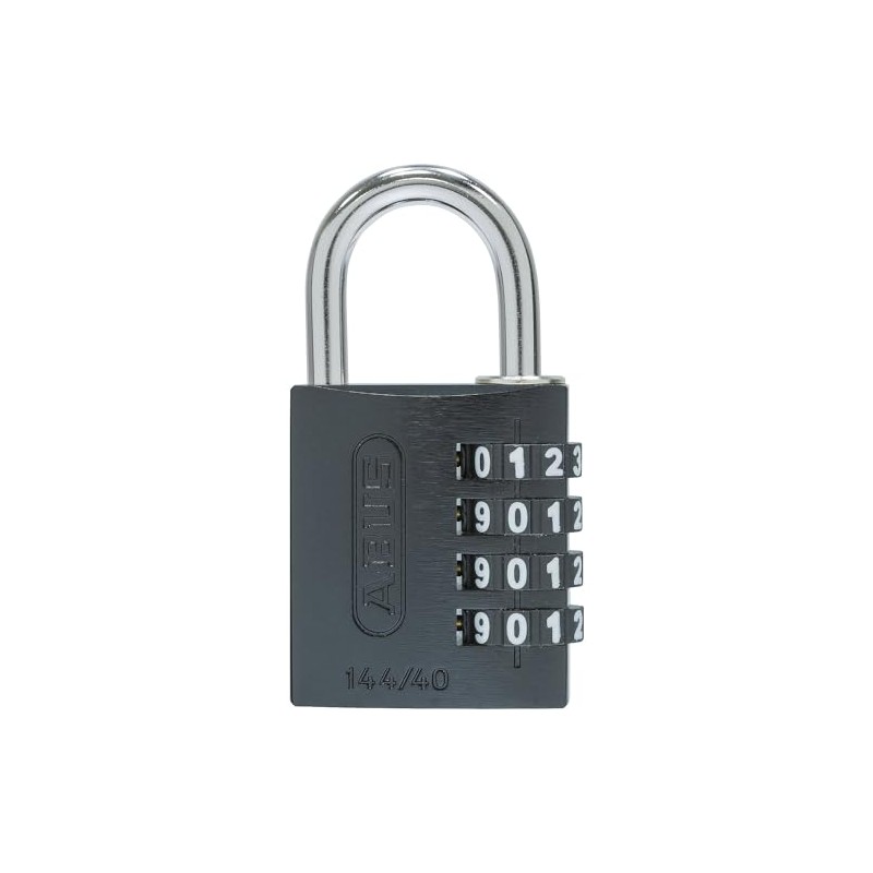ABUS Combination Padlock 144/40 Lock-Tag Aluminium Black