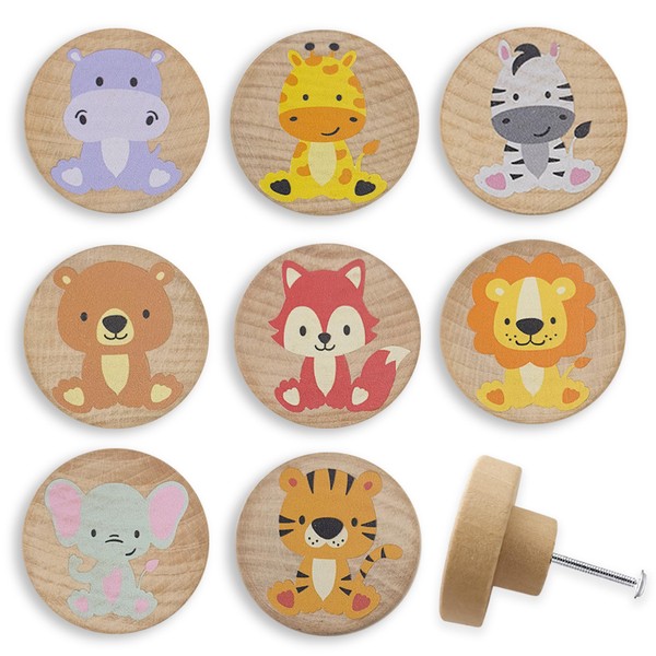 Lasyman 8Pack 1.8" Wood Cute Nursery Kids Dresser Unique Cabinet