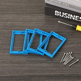 OwnMy 4PCS 1/4" Electrical Outlet Box Extenders, 1 Gang Electric Box Extenders with 8 Screws, Single Gang Receptacle Outlet Extenders for Electrical Box and Power Socket Switch, Blue