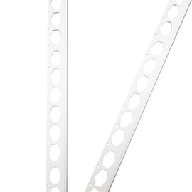 ProfileXXL PVC End Profile, End Strip, Edge Protection, 2.5 m, White, 25 x 4 mm Plaster Rails Made of Hard PVC, for Indoor and Outdoor Plaster