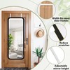 Dexspoeny Over-The-Door Mirror Hanger, Adjustable 13.6 in Door Mirror Hanger