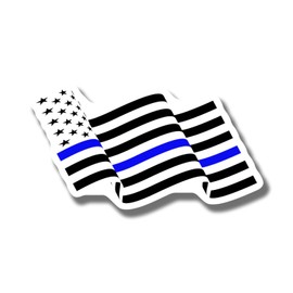 Thin Blue Line Flag Magnet - Black and White American Flag Fridge Magnet - Police Support Car Magnet - Patriotic Decor - Law Enforcement Flag Decorative Magnet AAMT0897