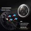 Faro Para Moto Universal + Carcasa Y Soporte De 7