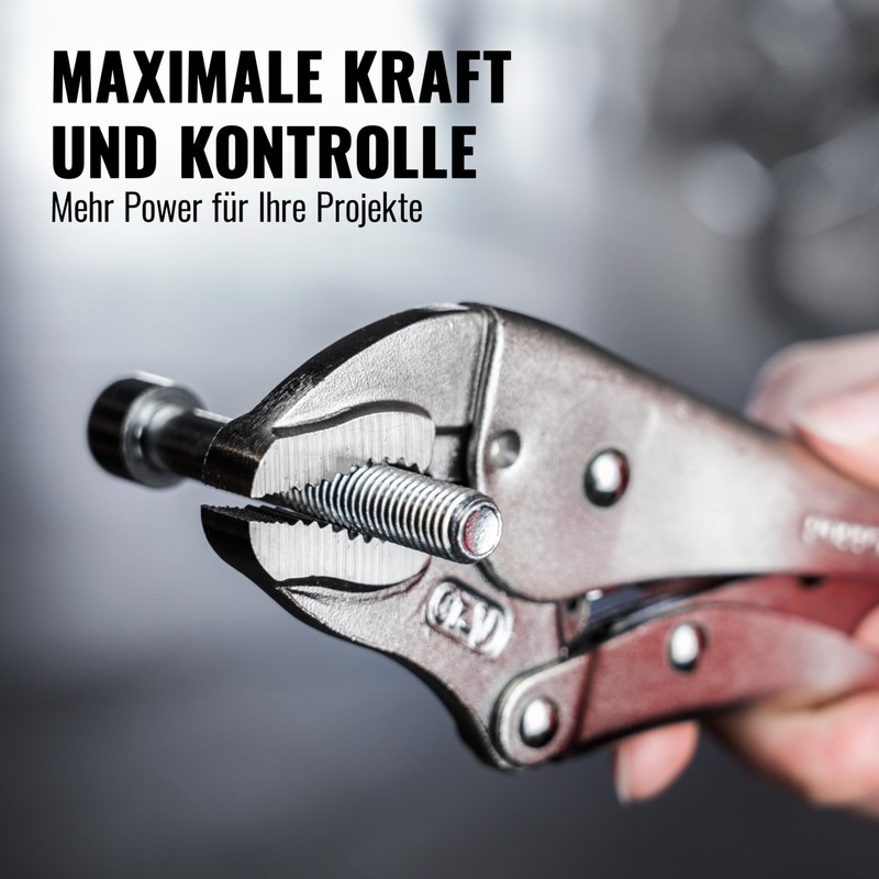 Poppstar Universal Grip Pliers (225 mm) Locking Pliers with Set
