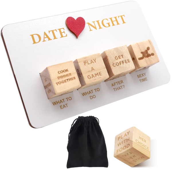 MEIEGOU Date Night Dice Set, Romantic Couple Dice Game, Date