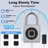 eLinkSmart Gym Locker Padlock - Fingerprint Mobile APP Unlock Remote