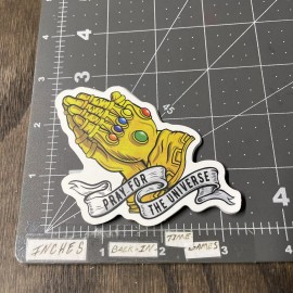 Pray For The Universe Adult Humor Sticker For Skateboard Phone Guitar Ect Mat121