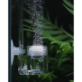 Pawfly CO2 Diffuser for Aquarium Plants, Clear Acrylic CO2 Atomizer Aquarium CO2 Diffuser with Ceramic Disc Bubble Counter and Suction Cup