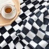 LOMAO Throw Blankets Flannel Blanket with Checkerboard Grid Pattern Soft